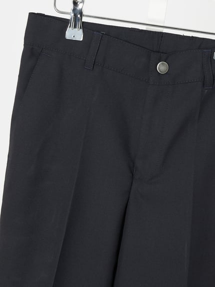 Produktfoto, Stoffen broek met Franse steekzakken, achterzak, recht model, scheerwolmix, knoop- en ritssluiting van G.O.L.
