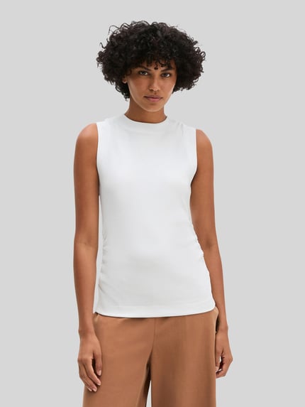Marc O'Polo Slim Fit Top aus Baumwoll-Mix Weiss 4