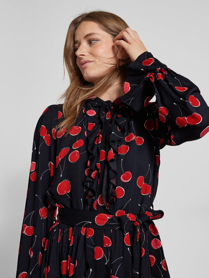 The Kooples Minikleid mit Bindegürtel Rot 3