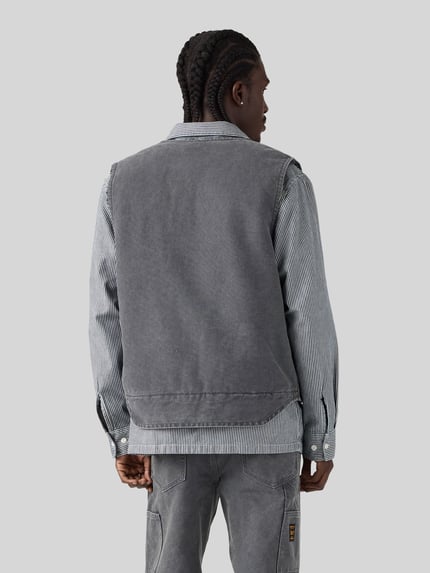 Levi's® Regular fit bodywarmer van zuivere katoen model 'SARATOGA' Zwart - 5