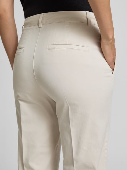SEDUCTIVE Flared cut broek met persplooien, model 'MINESSE' Zand - 3