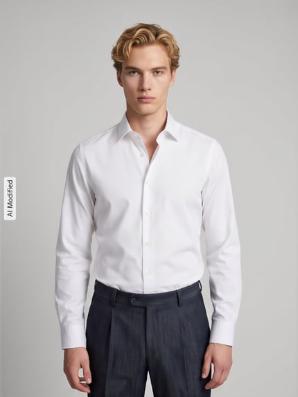 Jake*s Super Slim Fit Businesshemd aus reiner Baumwolle in Prämiumqualität Weiss 4
