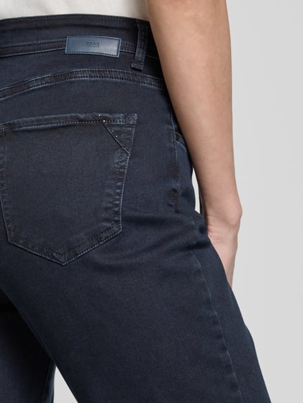 Brax Straight fit jeans met 5-pocketmodel, model 'Carola' Marineblauw - 3