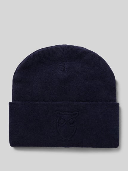 KnowledgeCotton Apparel Beanie mit Label-Detail Marine 1