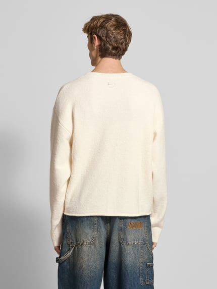 Don´t Waste Culture Bluza z dodatkiem wełny model „Akilani” Beżowy 5