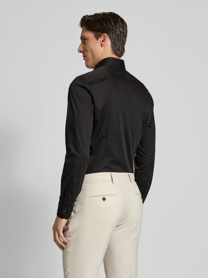 OLYMP No. Six Super Slim Fit Businesshemd mit Kentkragen Black 5