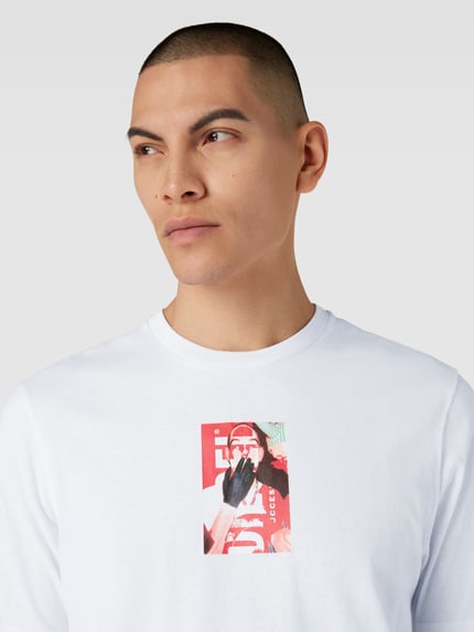 Diesel T-shirt z nadrukiem z logo Biały 3