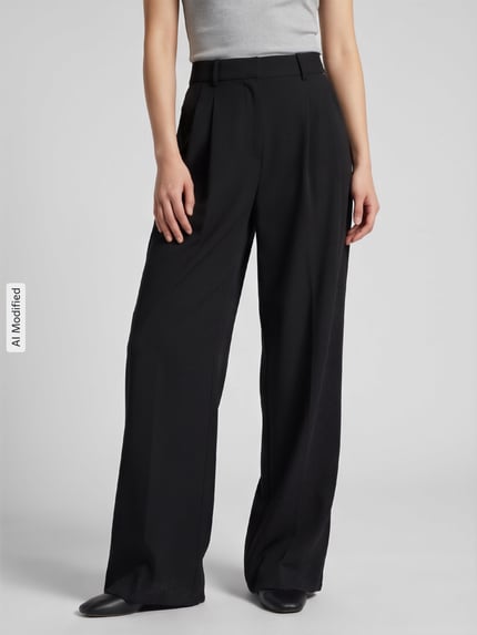ONLY Regular Fit Weite Hose mit Viskose-Anteil Modell 'SONJA' Black 4