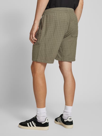 ONLY & SONS Loose Fit Shorts aus Viskose-Mix mit Leinen-Anteil Modell 'TEL' Oliv 5