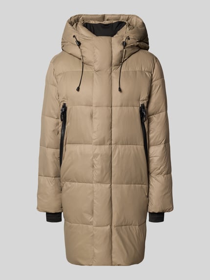 WITHBLACK Regular Fit Steppjacke mit Entendaunen Füllung Taupe 2