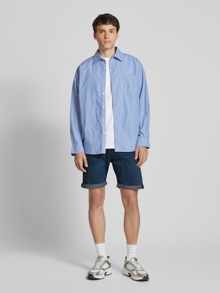 JACK & JONES Regular Fit Jeansshorts im 5-Pocket-Design Modell 'RICK' Dunkelblau 1
