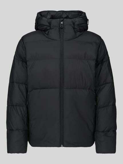 BOSS Green Daunenjacke mit Kapuze und Logo-Patch Black 2