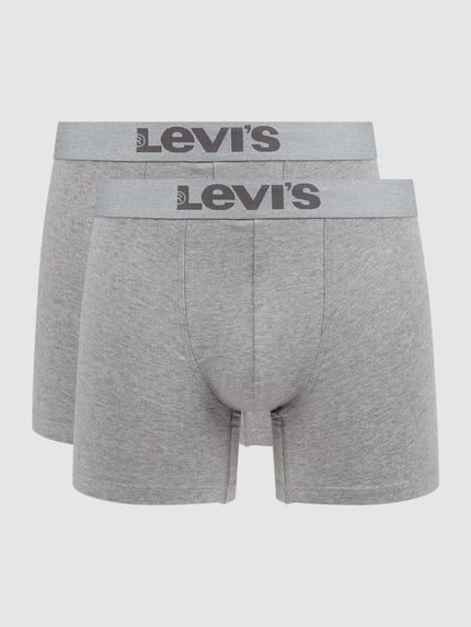 Levi's® Trunks mit Stretch-Anteil im 2er-Pack Mittelgrau Melange 1