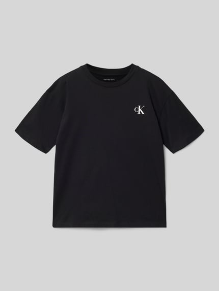 Calvin Klein Jeans Regular Fit T-Shirt aus reiner Baumwolle Black 1