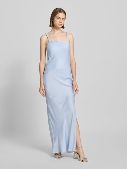 LeGer Maxikleid mit Wasserfall-Ausschnitt Modell 'Antonie' Hellblau 1