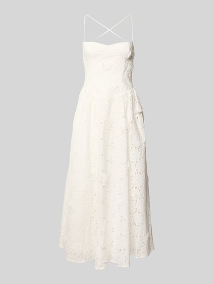 Bardot Brautkleid mit Spaghettiträger Modell 'ESTIE' Offwhite 2