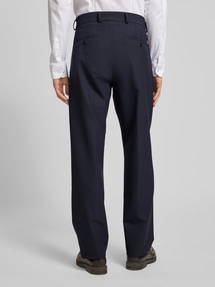 CG – CLUB of GENTS Broek met bandplooien, model 'Obey' Marineblauw - 5
