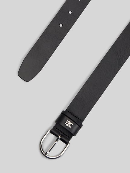 Tommy Hilfiger Gürtel aus echtem Leder mit Logo-Applikation Black 3