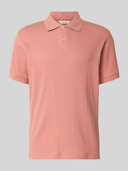 Selected regular fit poloshirt puur katoen model 'COLE' Zalm - 2