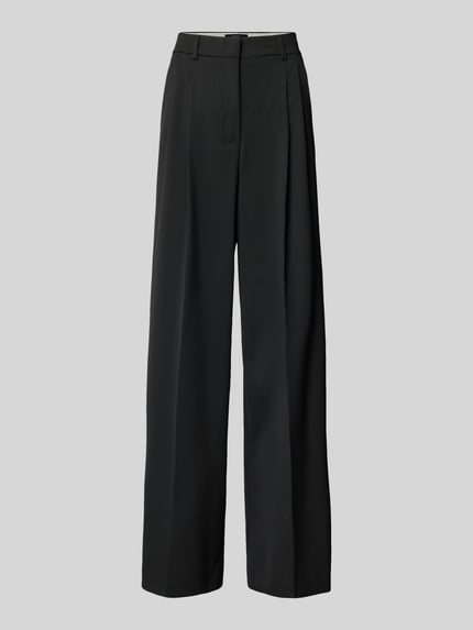 Regular fit bandplooibroek met scheerwol Model 'ASTA' Shop The Look MANNEQUINE