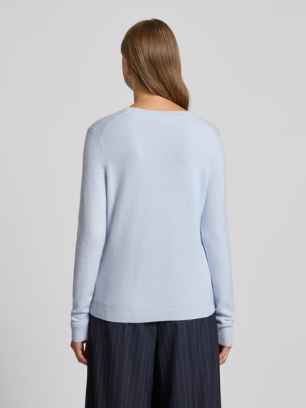 Christian Berg Woman Strickpullover mit V-Ausschnitt Hellblau 5