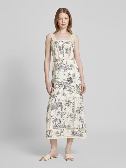 Zadig&Voltaire Midi-jurk met gehaakt kant, model 'RENAID' Beige - 4