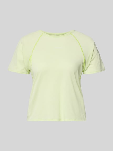 T-shirt o krótkim kroju z okrągłym dekoltem model 'SHKOUT' Shop The Look MANNEQUINE
