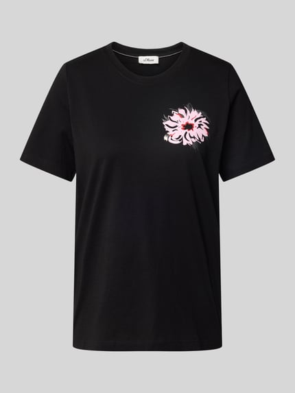 s.Oliver RED LABEL Regular fit T-shirt van puur katoen BLACK - 2