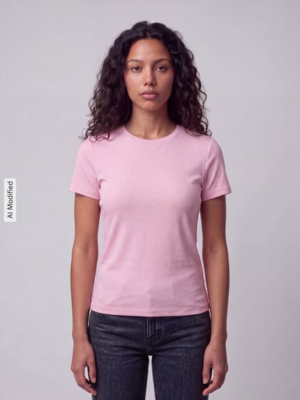 ONLY Slim Fit T-Shirt aus Baumwoll-Mix Modell 'RILEY' Rosa 4