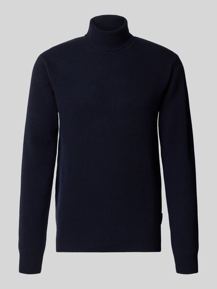 Casual Friday Strickpullover mit Rollkragen Dunkelblau 2