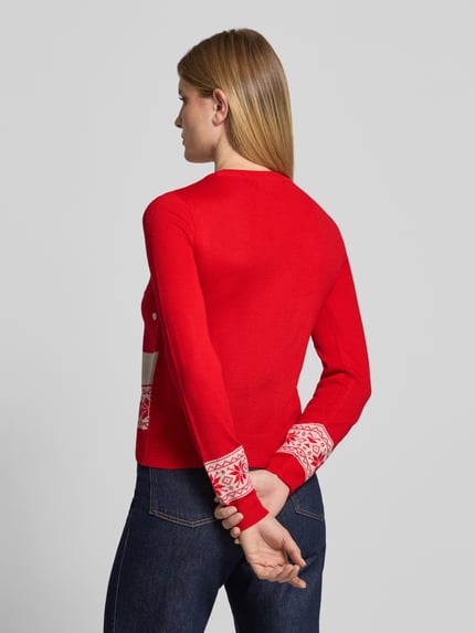 VERO MODA Pullover mit Rentiermotiv Rot 5
