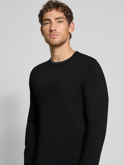 Paul Smith Regular Fit Strickpullover aus reiner Wolle Black 3