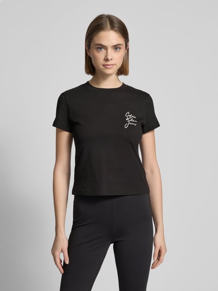 Calvin Klein Jeans T-shirt z nadrukiem z logo Czarny 4