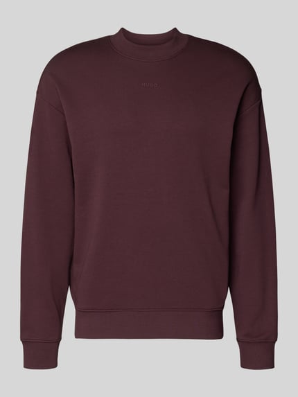 Produktfoto, Regular Fit Sweatshirt aus reiner Baumwolle Modell 'DAPOCREW' von HUGO, Optik: Unifarben, Label-Print, Rundhals, Langarm, Sweat, reine Baumwolle