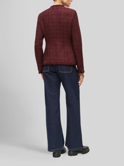 s.Oliver BLACK LABEL Kurzblazer mit goldfarbenen Zierknöpfen Bordeaux 4