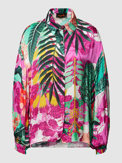 miss goodlife Bluse aus Viskose im Allover-Look Dunkelgruen 2