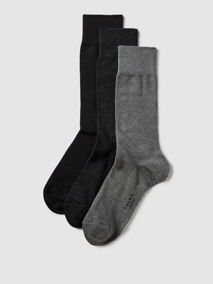 FALKE Socken mit Label-Detail im 3er-Pack Modell 'FALKE HAPPY' Black 1