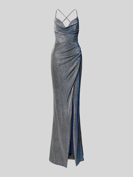 LUXUAR FASHION Sukienka wieczorowa z rozcięciem Granatowy 2