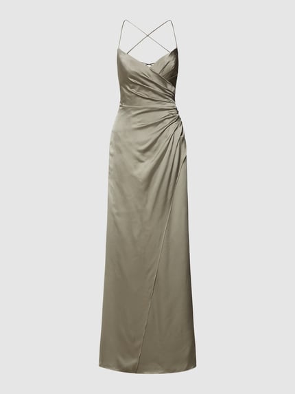 LUXUAR FASHION Avondjurk met gekruiste vetersluiting aan de achterkant Mintgroen - 2