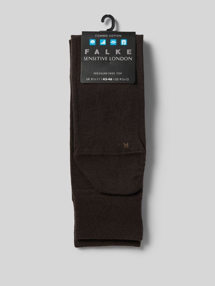 FALKE Socken im unifarbenen Design Modell 'Sens. London' Mittelbraun 3