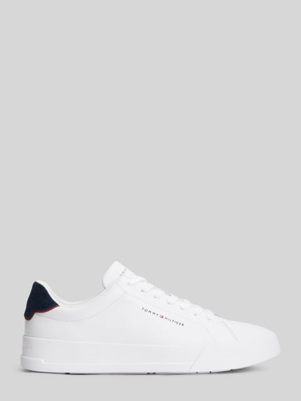Tommy Hilfiger Sneaker aus Leder-Mix mit Label-Details Weiss 2