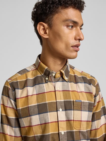 Barbour Tailored fit vrijetijdsoverhemd van puur katoen Leem - 3