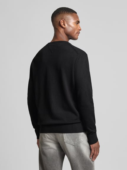 Tommy Hilfiger Regular fit pullover van een mix van katoen en kasjmier Zwart - 5