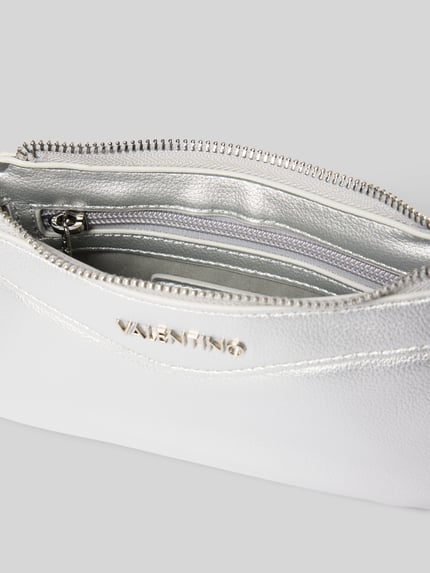Valentino Bags Schoudertas met labelapplicatie, model 'ELLY' Zilver - 4
