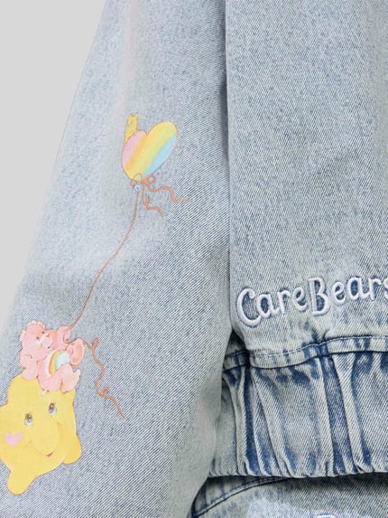 adidas Originals Kurtka jeansowa o kroju relaxed fit z czystej bawełny z haftami Jeansowy niebieski 5