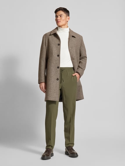 Lindbergh Relaxed Fit Hose aus Viskose mit Tunnelzug Oliv 1
