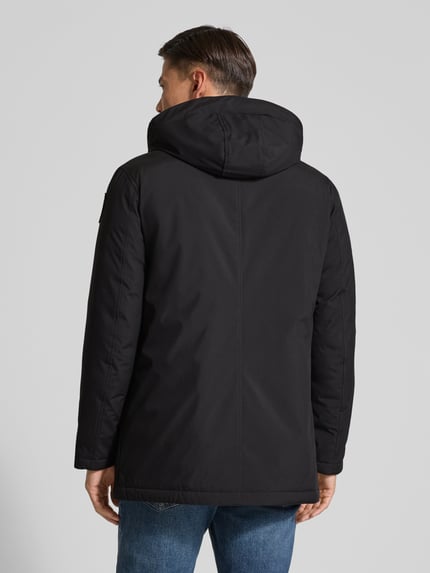 Blauer USA Daunenjacke mit Kapuze Modell 'CHESTER' Black 5