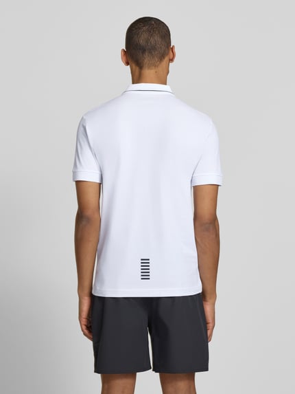 EA7 Emporio Armani Koszulka polo o kroju regular fit z nadrukiem z logo Biały 5
