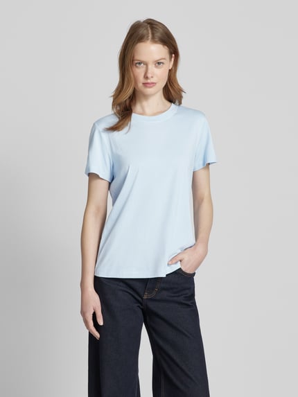 MOS MOSH T-shirt met ronde hals, model 'DALA' Lichtblauw - 4