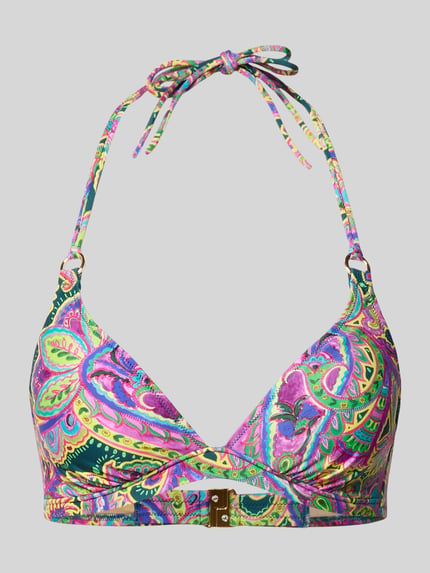 Góra od bikini z nadrukiem paisley na całej powierzchni model 'Lise' Shop The Look MANNEQUINE